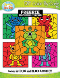 FREE Monsters Color By Code Clipart {Zip-A-Dee-Doo-Dah Designs}