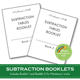FREE Montessori Subtraction Tables Booklets