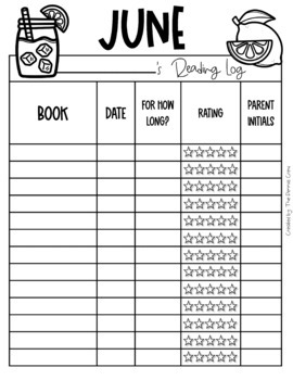 FREE Monthly Reading Logs by The Dennis Crew | Teachers Pay Teachers