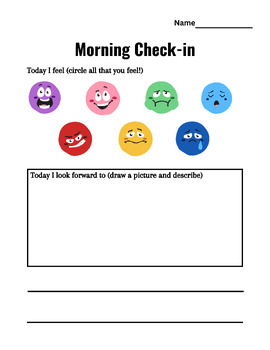 Preview of FREE Morning Check-In Social Emotional Development Circle Time Greeting