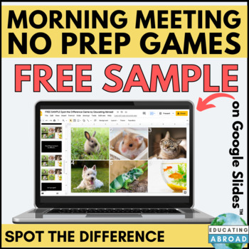 Preview of FREE Morning Meeting Activity | Digital Memory Game and Question of the Day