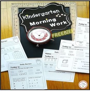Preview of FREE Morning Work Kindergarten Time Filler May Fun Packet Bellwork Peas in a Pod