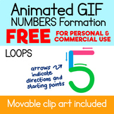 FREE Moveable Animated GIF - NUMBERS Formation - Distance 