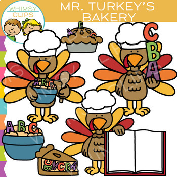 Preview of FREE Mr. Turkey's Thanksgiving Bakery Clip Art