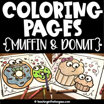Preview of FREE Muffin with Mom Donut with Dad Coloring Pages