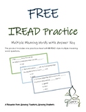 FREE Multiple Meaning Words IREAD Practice 3rd Grade