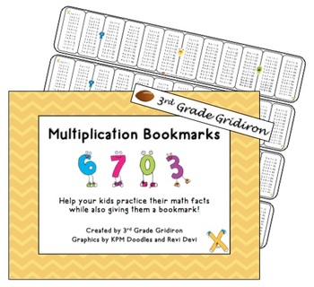 Preview of FREE Multiplication Bookmarks