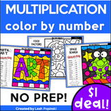 Multiplication Worksheets Color by Code - Multiplication C
