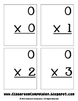 Preview of FREE Multiplication Fact Flashcards for Students