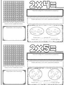 free multiplication facts booklet for 2 facts by ashleigh