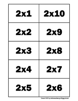 Preview of FREE Multiplication Flashcards 1-12