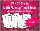 FREE Multiplication and Division Timed Tests Sample