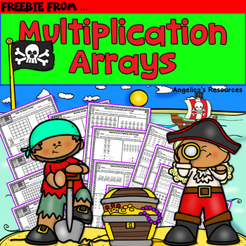 Preview of FREE Multiplication with Arrays in Math | Multiplication Practice Worksheets