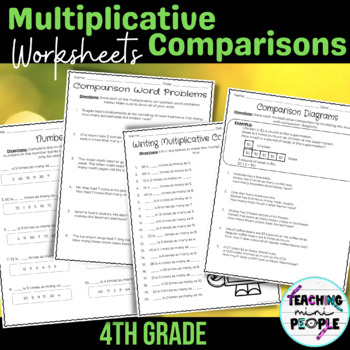 Preview of FREE Multiplicative Comparison Worksheets