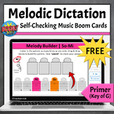 FREE Melodic Dictation Music Boom Cards Key of G | Primer - So Mi