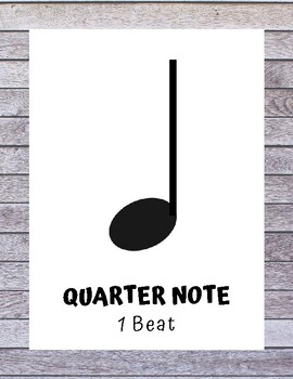 Preview of FREE Music Notation Posters (Grey Hardwood)