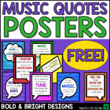 FREE Music Posters: Composer Quotes Music Classroom Decor