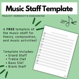 FREE Music Staff Template | Music Theory | Composition | T