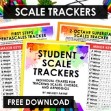 FREE Music Student Scales, Chords, & Arpeggios Trackers fo