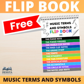 Preview of FREE Music Theory Basics - FLIP-BOOK for Kids.