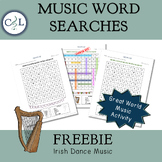 FREE Music Word Search: Irish Dance Music