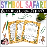 FREE Music Worksheets: Symbol Safari Music Puzzles