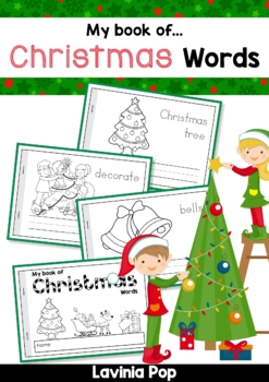 Preview of FREE My Book of Christmas Words Writing Activity