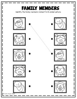 my family and me preschool theme worksheets activities