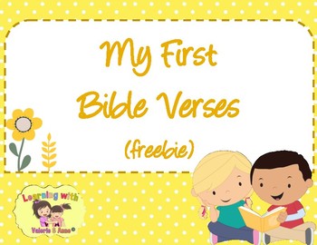 Preview of FREE My First Bible Verses Posters Cards