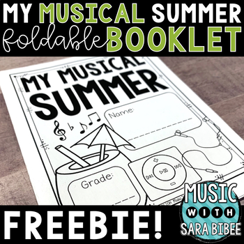Preview of FREE! My Musical Summer Foldable Booklet (Upper Elem/MS)