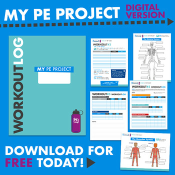 Preview of FREE - My PE Project: Workout Log/ Distance Learning
