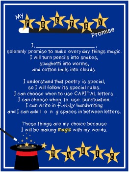 Preview of {FREE} My Poetry Promise: Introducing Poetry as Magic