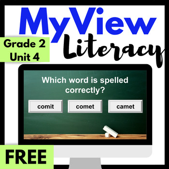 Preview of FREE MyView Literacy 2nd Grade Unit 4 Week 1 Digital Spelling Interactive