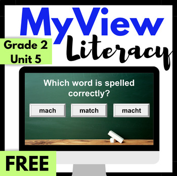 Preview of FREE MyView Literacy 2nd Grade Unit 5 Week 1 Digital Spelling Interactive