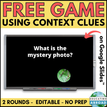 Preview of FREE Mystery Photo Game to Practice Inferencing and Using Context Clues