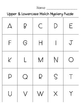 FREE Mystery Puzzle - Upper and Lowercase Letter Match by Little Bud ...