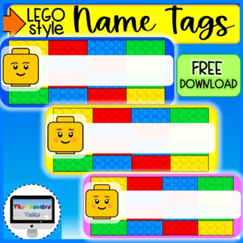 FREE NAME TAGS (LEGO STYLE) by The Creative Table | TpT