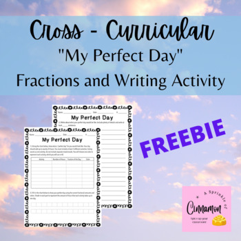 Preview of FREE, NO PREP Cross-Curricular Activity, Fractions and Writing Practice!