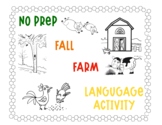 FREE - NO PREP Fall - Farm - Following Directions Language