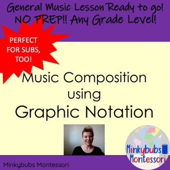 Preview of FREE NO PREP Graphic Music Notation Project Video Distance Learning FOR SUBS TOO