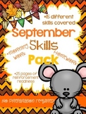 *NO PREP* September Learning Skills Packet