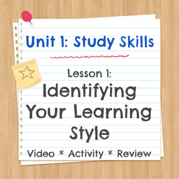 Preview of FREE NO PREP VIDEO/ACTIVITY: Unit 1 Lesson 1: Identifying Your Learning Style