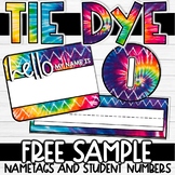 FREE Name Tags and Student Numbers