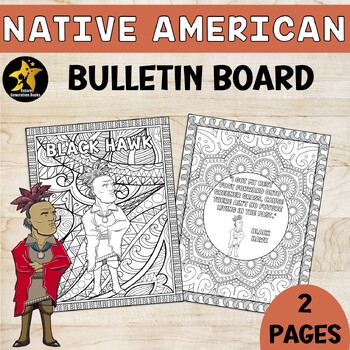 Preview of FREE Native American Heritage Month Bulletin Board Coloring Page Quote November