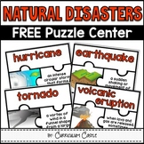 FREE Natural Disasters Puzzle Center Activity