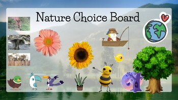 Preview of Nature Music Choice Board (collection of links/resources kid friendly)