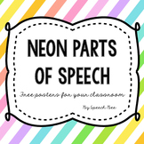FREE Neon Parts of Speech Anchor Chart Posters