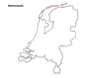 Preview of FREE - Netherlands Map Outline