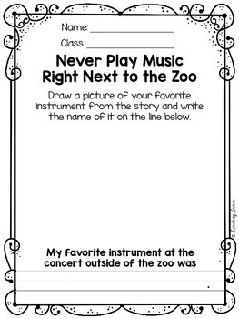 FREE - Never Play Music Right Next to the Zoo {music sub mini lesson}