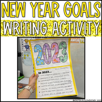 Preview of FREE 2024 New Year Goals Writing Activity